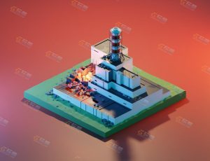 low poly低多边形卡通场景42-Blender工程源文件