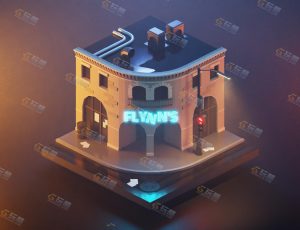 low poly低多边形卡通场景51-Blender工程源文件