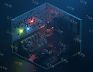 low poly低多边形卡通场景52-Blender工程源文件