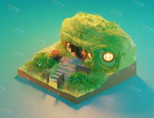 low poly低多边形卡通场景53-Blender工程源文件