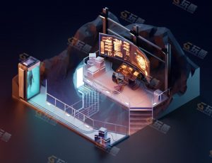 low poly低多边形卡通场景62-Blender工程源文件