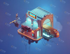 low poly低多边形卡通场景65-Blender工程源文件