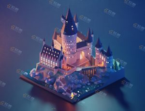 low poly低多边形卡通场景67-Blender工程源文件