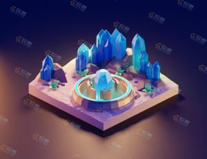 low poly低多边形卡通场景72-Blender工程源文件