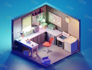 low poly低多边形卡通场景82-Blender工程源文件