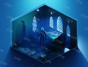 low poly低多边形卡通场景87-Blender工程源文件