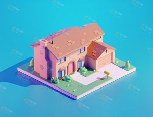 low poly低多边形卡通场景93-Blender工程源文件