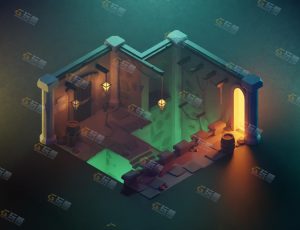 low poly低多边形卡通场景98-Blender工程源文件