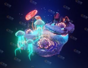 low poly低多边形卡通场景102-Blender工程源文件