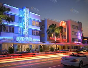 地中海商业街Blender模型