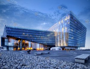 方形玻璃建筑Blender模型