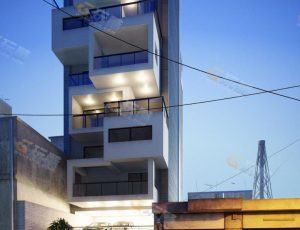 高级方形建筑Blender模型