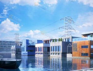 海边城市Blender模型