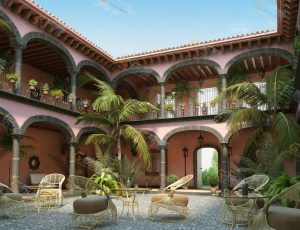 酒店花园休闲区Blender模型