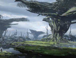 科幻概念外星殖民残骸地Blender工程源文件