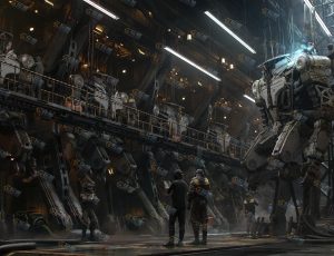 科技概念机器人加工厂Blender工程源文件