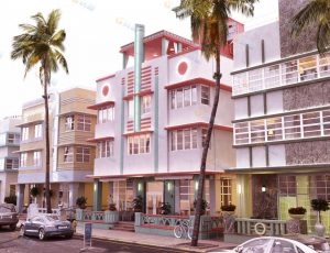 沿海商业街Blender模型