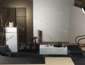 禅意茶室C4D模型