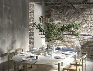 复古装修风饭厅C4D模型