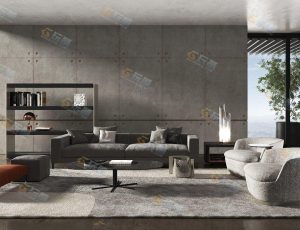 光线充足的客厅C4D模型