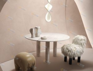 孟菲斯风格室内C4D模型