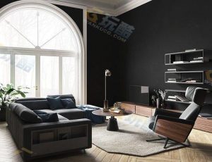 商务客厅C4D模型