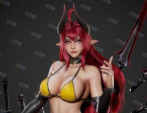 恶魔女孩Blender模型