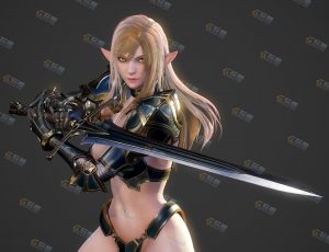 女精灵战士Blender模型