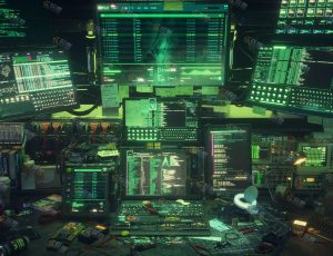 黑客工作区场景C4D工程源文件