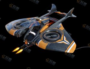 超级科幻赛博单人驾驶战斗飞机Blender模型