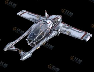 超级赛博战斗飞舰Blender模型