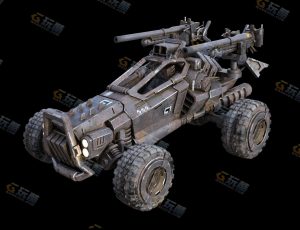 废土风战车Blender模型