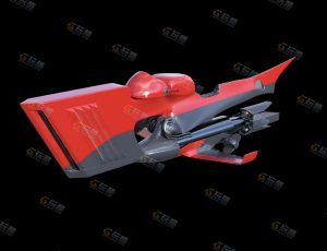 科技赛博飞行摩托车Blender模型