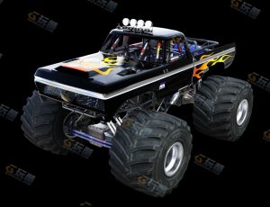 越野大轮车Blender模型