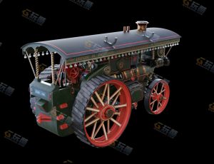 蒸汽火车头Blender模型