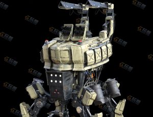 战争导弹发射机器人Blender模型