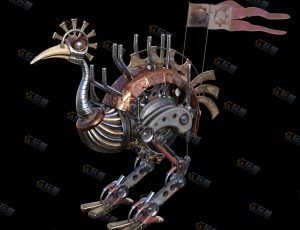 蒸汽朋克机械鸵鸟Blender模型