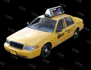 黄色出租车Blender模型