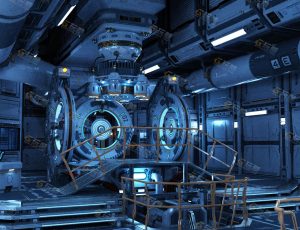 科技穿梭传送室Blender模型