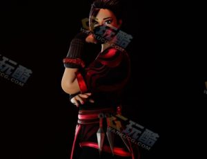 风格化女忍者Blender模型