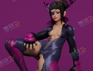 街霸风格化琴Blender模型