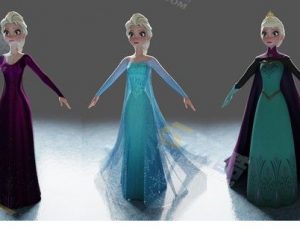 冰雪奇缘公主Blender模型