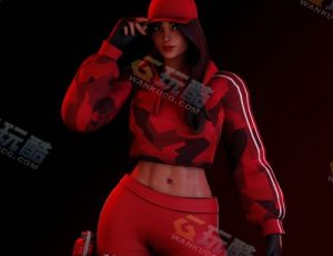 风格化街舞女孩Blender模型