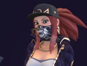 街舞服阿卡丽Blender模型