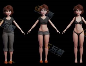 卡斯阿姨Blender模型