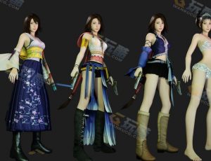 最终幻想尤娜Blender模型