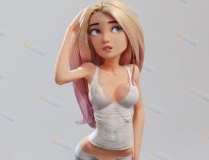 Anya风格化数字演员Blender模型