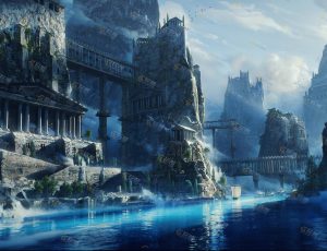 亚特兰蒂斯遗迹崖湾Blender工程源文件