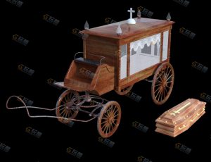 殡仪马车厢Blender模型