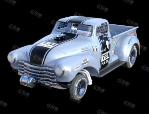 经典皮卡车Blender模型